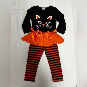 Mia Belle Girls Halloween Cat With Bows